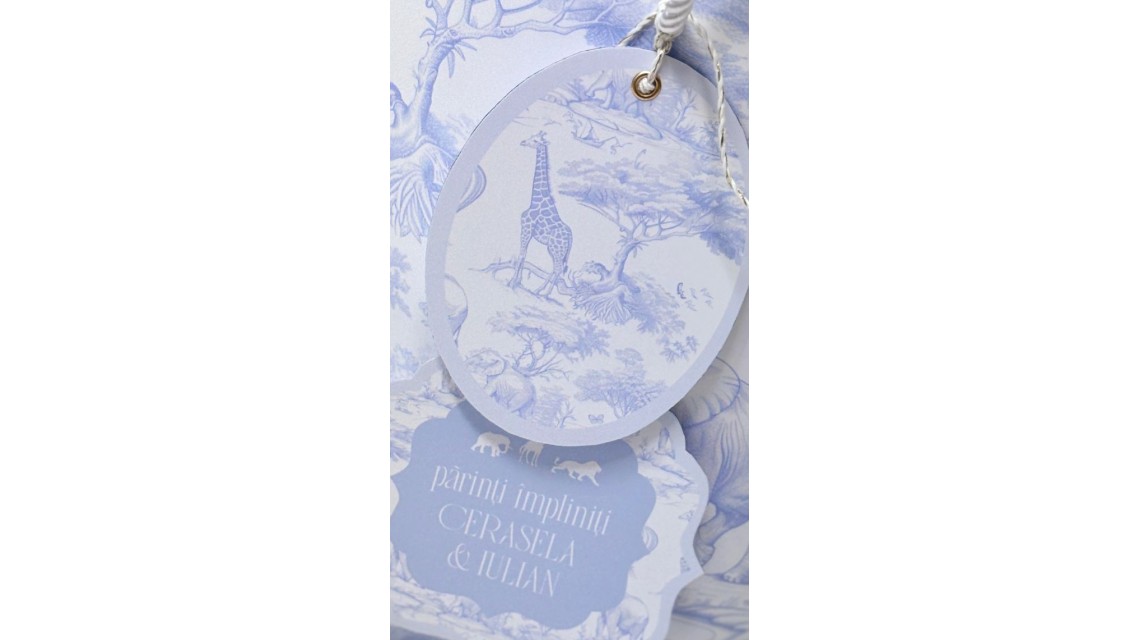 Trusou de botez Jungle Baby Toile de Jouy 13